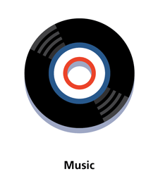HPL Staff Picks: Canadian Songs stylized graphic of a vinyl record